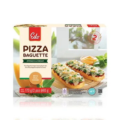 PIZZA BAGUETTE SPINACH & CREAM